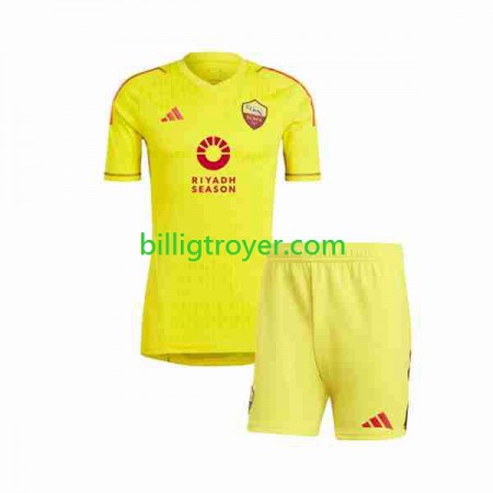 Billige Fotballdrakter AS Roma Keeper Barn Hjemmedraktsett 2023/24 Kortermet